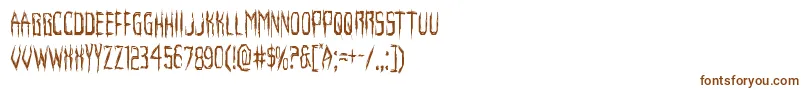 Шрифт Horroroidcond – коричневые шрифты на белом фоне