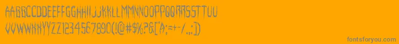 フォントHorroroidcond – オレンジの背景に灰色の文字
