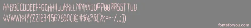 Horroroidcond Font – Pink Fonts on Gray Background