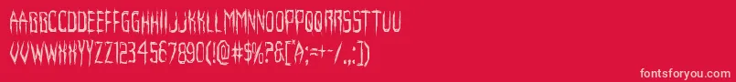 Horroroidcond Font – Pink Fonts on Red Background
