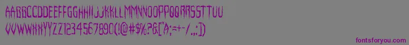 Шрифт Horroroidcond – фиолетовые шрифты на сером фоне