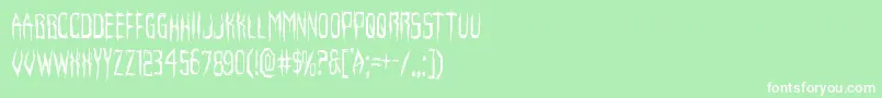 Horroroidcond Font – White Fonts on Green Background