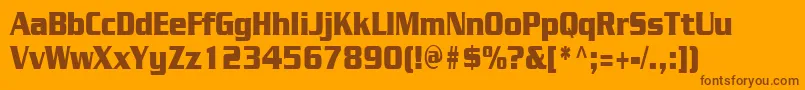 JuliuscondensedblackRegular Font – Brown Fonts on Orange Background