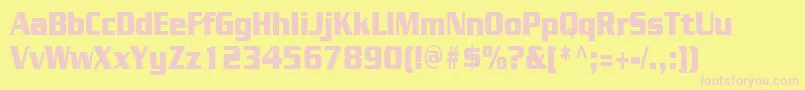 JuliuscondensedblackRegular Font – Pink Fonts on Yellow Background