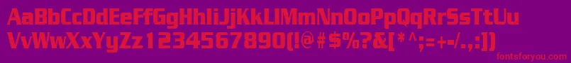 JuliuscondensedblackRegular Font – Red Fonts on Purple Background