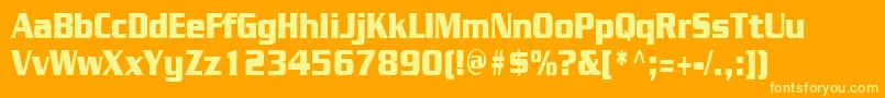 JuliuscondensedblackRegular Font – Yellow Fonts on Orange Background