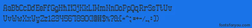 フォントOldPixel7 – 黒い文字の青い背景