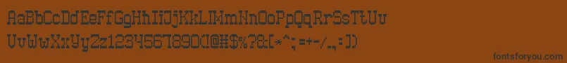 Fonte OldPixel7 – fontes pretas em um fundo marrom