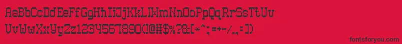fuente OldPixel7 – Fuentes Negras Sobre Fondo Rojo