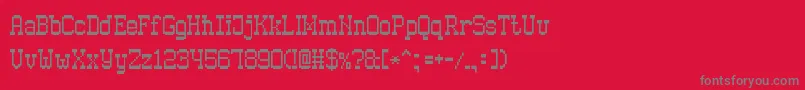フォントOldPixel7 – 赤い背景に灰色の文字