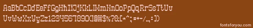Шрифт OldPixel7 – розовые шрифты на коричневом фоне