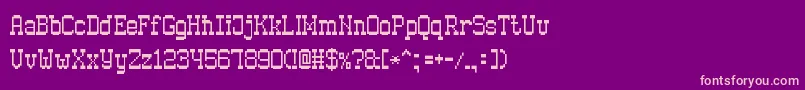 OldPixel7 Font – Pink Fonts on Purple Background