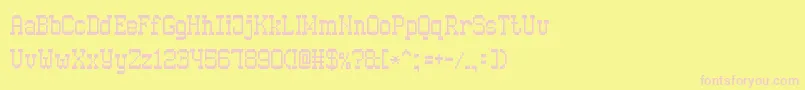 OldPixel7 Font – Pink Fonts on Yellow Background