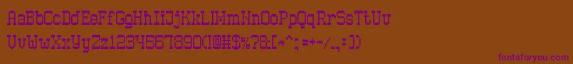 Шрифт OldPixel7 – фиолетовые шрифты на коричневом фоне