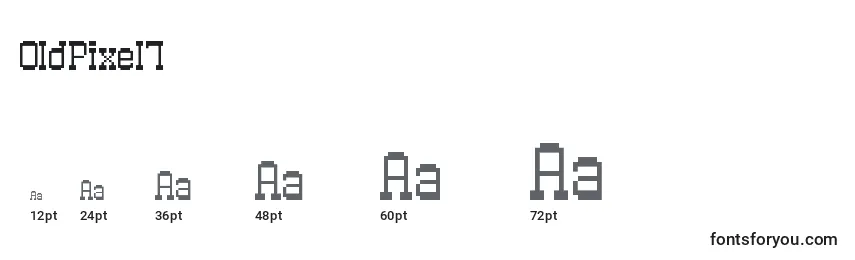 Größen der Schriftart OldPixel7