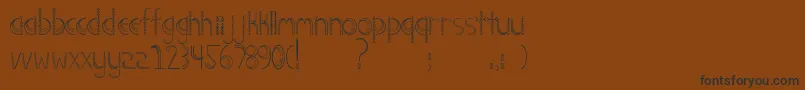 Screech-fontti – mustat fontit ruskealla taustalla