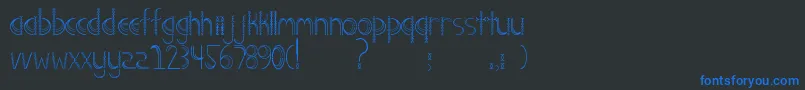 Screech Font – Blue Fonts on Black Background