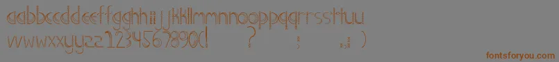 Screech Font – Brown Fonts on Gray Background