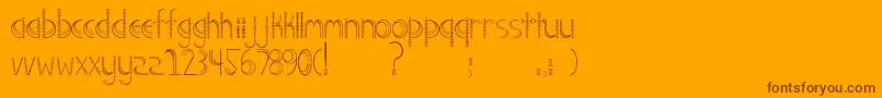 Screech Font – Brown Fonts on Orange Background