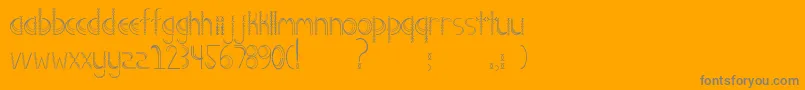 Screech-Schriftart – Graue Schriften auf orangefarbenem Hintergrund