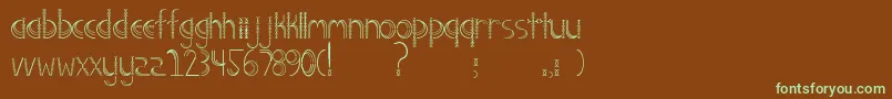 Screech Font – Green Fonts on Brown Background