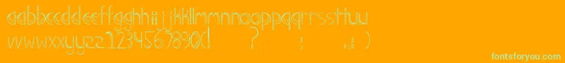 Screech Font – Green Fonts on Orange Background