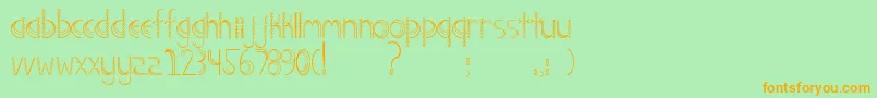 Screech Font – Orange Fonts on Green Background