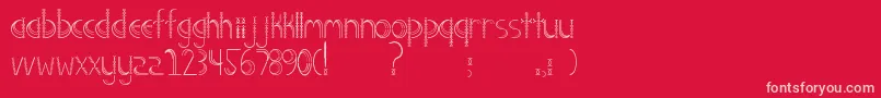 Screech Font – Pink Fonts on Red Background