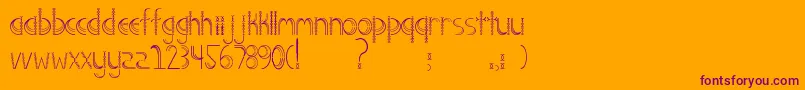 Screech Font – Purple Fonts on Orange Background