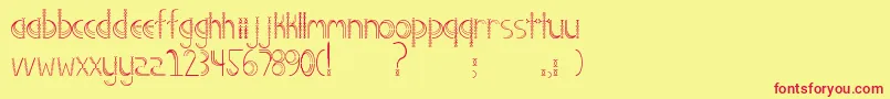 Screech Font – Red Fonts on Yellow Background