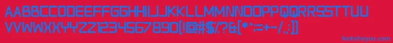 RelapseIntoMadness Font – Blue Fonts on Red Background