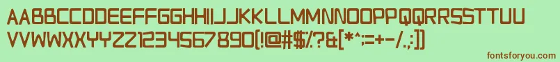 RelapseIntoMadness Font – Brown Fonts on Green Background