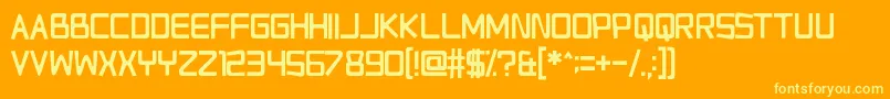 RelapseIntoMadness Font – Yellow Fonts on Orange Background