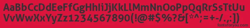 AllerBold Font – Black Fonts on Red Background