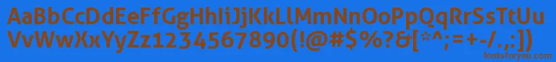 AllerBold Font – Brown Fonts on Blue Background