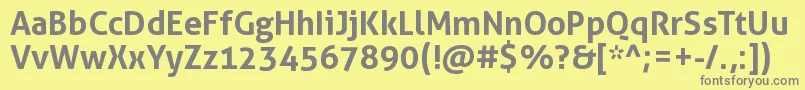 AllerBold Font – Gray Fonts on Yellow Background