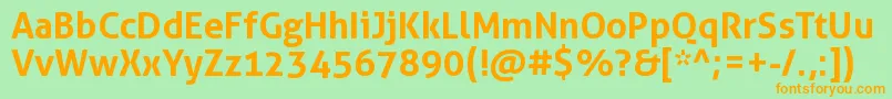 AllerBold Font – Orange Fonts on Green Background