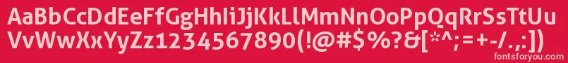 Шрифт AllerBold – розовые шрифты на красном фоне