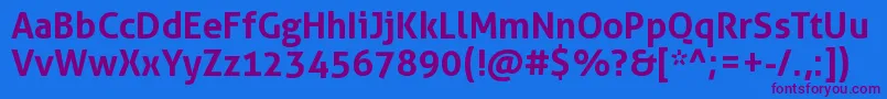 AllerBold Font – Purple Fonts on Blue Background