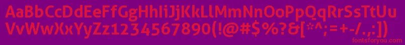 AllerBold Font – Red Fonts on Purple Background