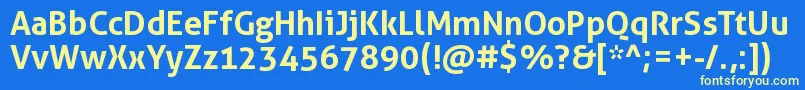 AllerBold Font – Yellow Fonts on Blue Background