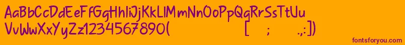 SurabiBandung Font – Purple Fonts on Orange Background