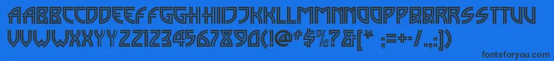 Madisonsquarenf Font – Black Fonts on Blue Background