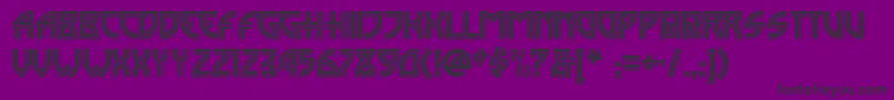 Madisonsquarenf-Schriftart – Schwarze Schriften auf violettem Hintergrund