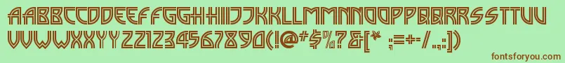 Madisonsquarenf Font – Brown Fonts on Green Background