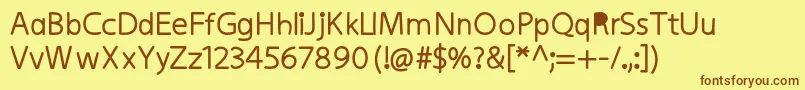 KiddysansFat Font – Brown Fonts on Yellow Background