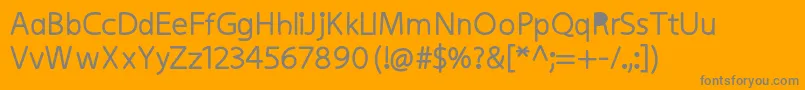 KiddysansFat Font – Gray Fonts on Orange Background