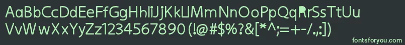 Czcionka KiddysansFat – zielone czcionki na czarnym tle