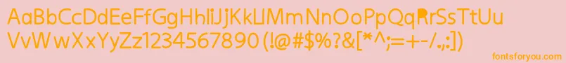 KiddysansFat Font – Orange Fonts on Pink Background