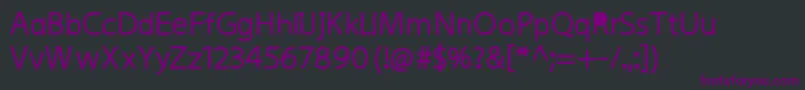 Fonte KiddysansFat – fontes roxas em um fundo preto